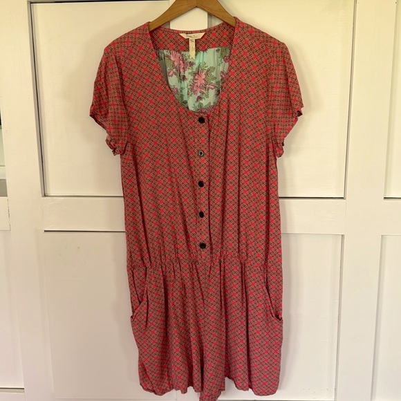 Matilda Jane Momma romper cute print button front with side pockets shorts - Picture 1 of 7